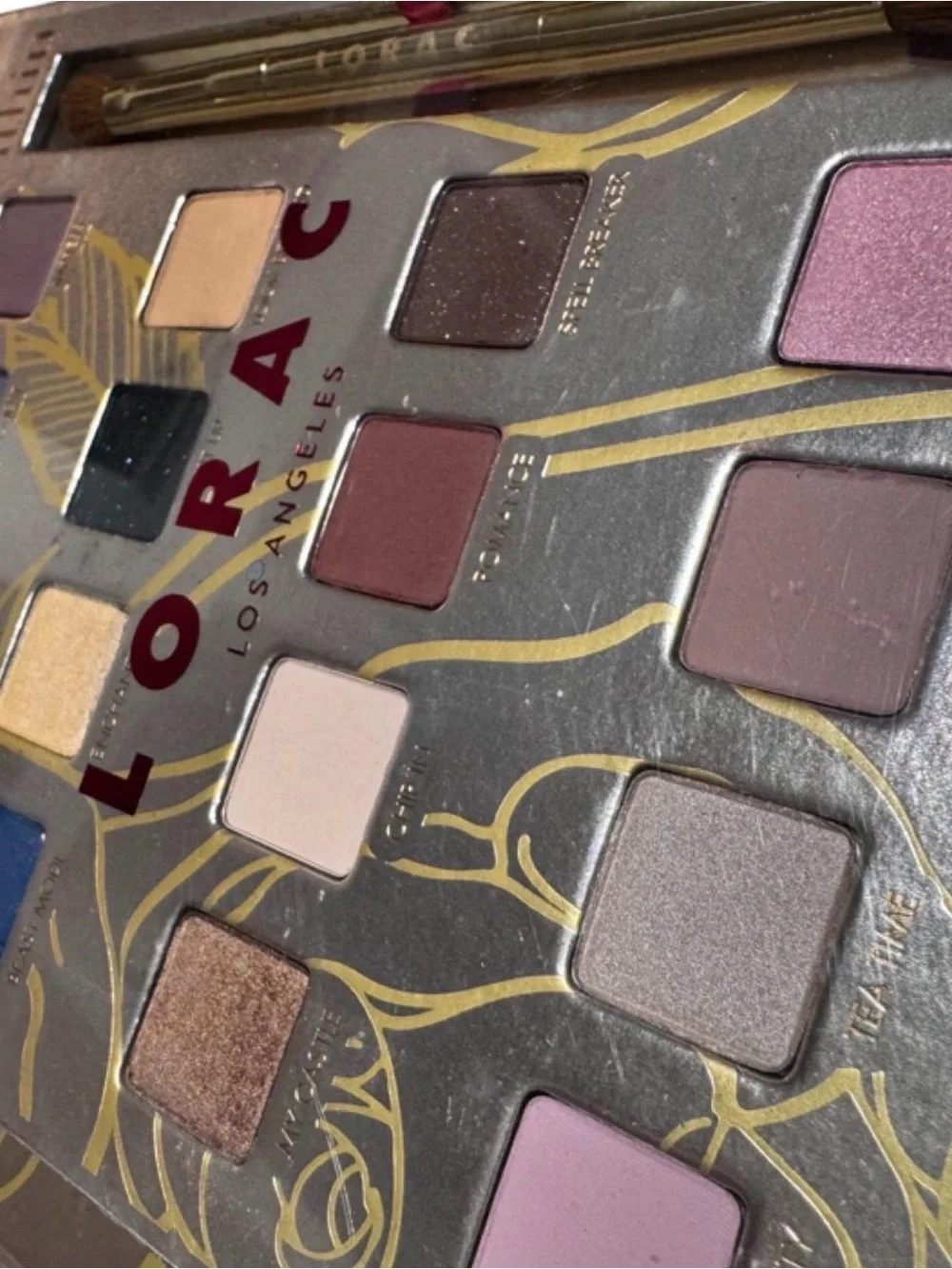 LORAC Tale as Old Time Eyeshadow Palette — Metallic Gray with Red Rose Detail